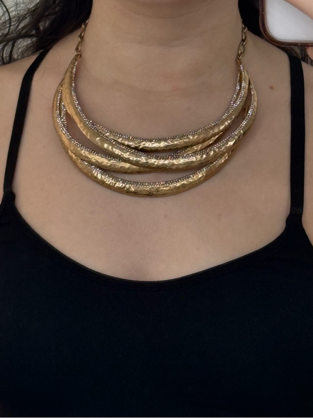 Gold Multi-Layer Statement Necklace - Women Jewelry